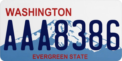 WA license plate AAA8386