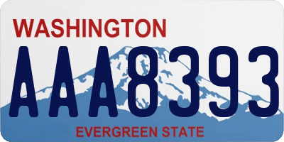 WA license plate AAA8393