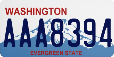 WA license plate AAA8394