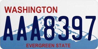WA license plate AAA8397