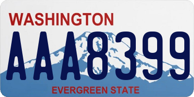 WA license plate AAA8399