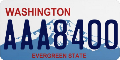 WA license plate AAA8400