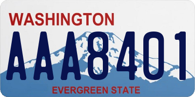 WA license plate AAA8401