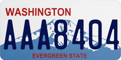 WA license plate AAA8404