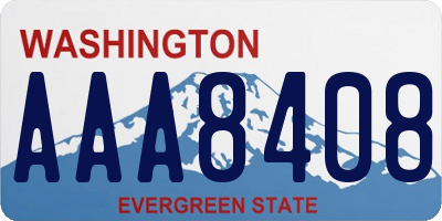 WA license plate AAA8408