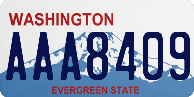 WA license plate AAA8409