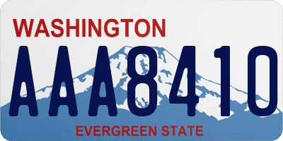 WA license plate AAA8410