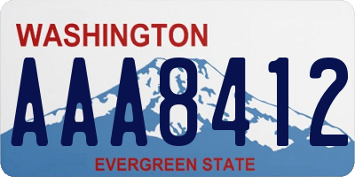 WA license plate AAA8412