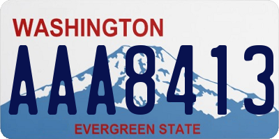 WA license plate AAA8413