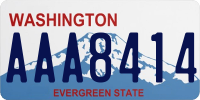 WA license plate AAA8414