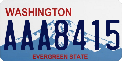 WA license plate AAA8415