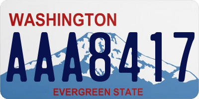 WA license plate AAA8417