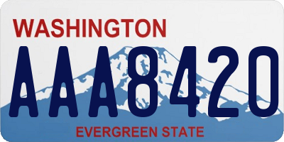 WA license plate AAA8420