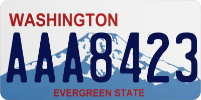 WA license plate AAA8423