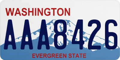 WA license plate AAA8426