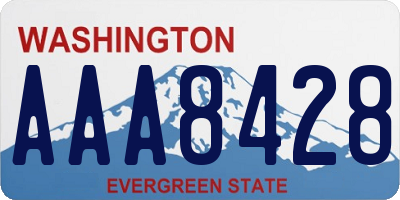 WA license plate AAA8428