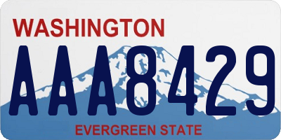 WA license plate AAA8429