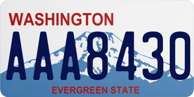 WA license plate AAA8430