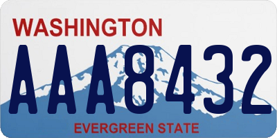 WA license plate AAA8432