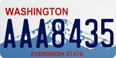 WA license plate AAA8435