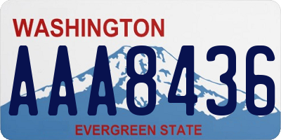 WA license plate AAA8436