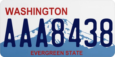 WA license plate AAA8438