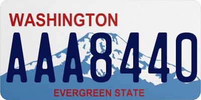 WA license plate AAA8440