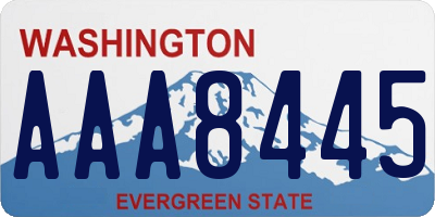 WA license plate AAA8445