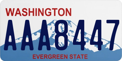 WA license plate AAA8447