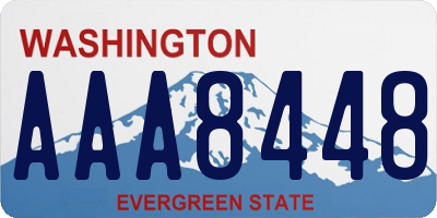 WA license plate AAA8448