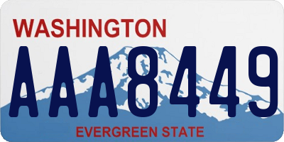 WA license plate AAA8449