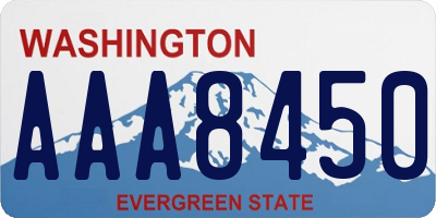 WA license plate AAA8450