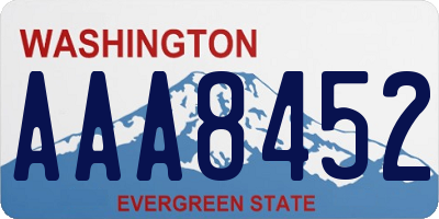 WA license plate AAA8452