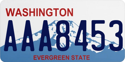 WA license plate AAA8453