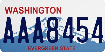 WA license plate AAA8454