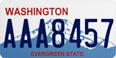 WA license plate AAA8457