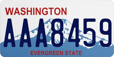 WA license plate AAA8459