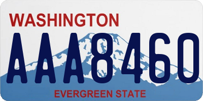 WA license plate AAA8460