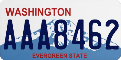 WA license plate AAA8462