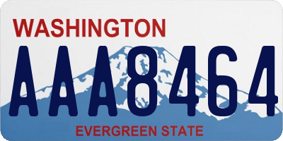WA license plate AAA8464