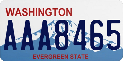 WA license plate AAA8465