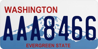 WA license plate AAA8466