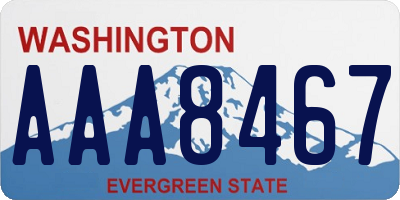 WA license plate AAA8467