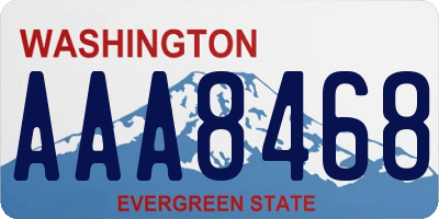 WA license plate AAA8468