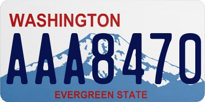 WA license plate AAA8470