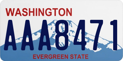 WA license plate AAA8471