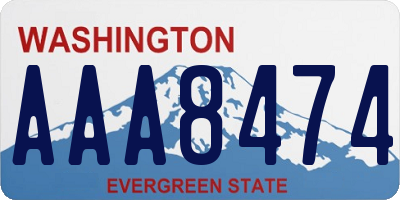 WA license plate AAA8474