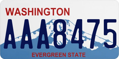 WA license plate AAA8475