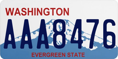 WA license plate AAA8476