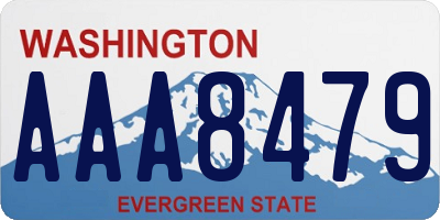 WA license plate AAA8479